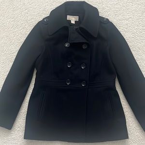 Michael Kors Black PeaCoat - Size M, Like New